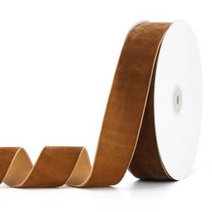 lot 13330 image: Pieaary Brown Velvet Ribbon 1-12 x 20Yd,Great for Gift Wrapping,Hair Bows Making, Wreaths,Wedding and Christmas Party Decoration(Brown 1-12) - Retail $14