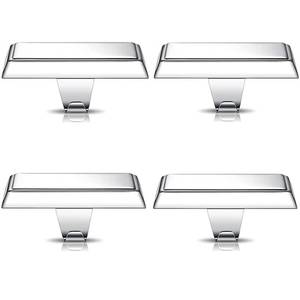 lot 13347 image: Tingtio Stocking Holders for Mantle, Set of 4 Christmas Stocking Holder Weighted Flat Stocking Holders Hangers for Mantle Fireplace for Xmas Holiday Party Decoration Silver - Retail $25