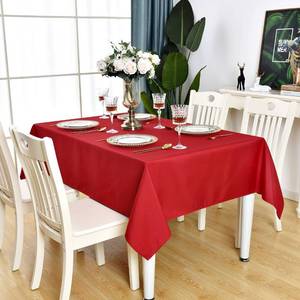 lot 15182 image: KAIPHO Red Square Tablecloth Waterproof Stain Resistant Wrinkle Free Table Cloth 210GSM Polyester Wipeable Table Cover for Party, Banquet, Indoor and Outdoor use - RectangleRectangular, 60 x 60 inch - Retail $15