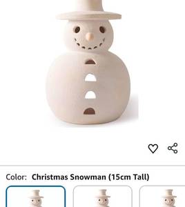 lot 15197 image: Snowman Figurine 15cm Tall Christmas Decoration