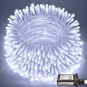 lot 15201 image: JMEXSUSS 66ft 200 LED White Christmas Lights Indoor Outdoor, Connectable String Twinkle Lights Outdoor Clear Wire Plug in for Bedroom House Fireplace Christmas Tree Decoration - Retail $25