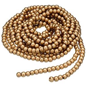 lot 15203 image: Christmas Wood Bead Garland Wooden Bead Garland for Christmas Tree Holiday Decoration (Gold) - Retail $17