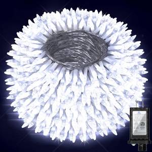lot 15222 image: Christmas Tree Lights, Connectable Christmas Lights Indoor with Timer Memory & Dimmable & 12 Modes, 75FT Decoration Fairy String Lights for Outside Bedroom Home Patio Tree, Red White & Blue - Retail $65