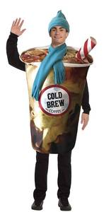 lot 15235 image: Rasta Imposta Cold Brew Coffee Cup Costume Funny Hat Scarf for Adult Mens Womens - Retail $39
