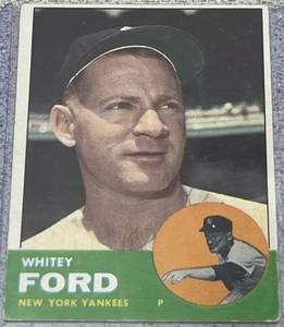 lot 108 image: 1963 Topps Baseball Card #446 - Whitey Ford New York Yankees