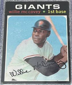 lot 116 image: 1971 Topps Baseball Card #50 - Willie McCovey San Francisco Giants