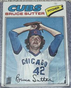 lot 131 image: 1977 Topps Baseball Card #144 - Bruce Sutter Rookie Chicago Cubs