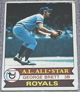 lot 140 image: 1979 Topps Baseball Card #330 - George Brett A.L. All-Star