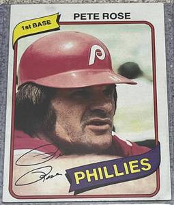 lot 145 image: 1980 Topps Baseball Card #540 - Pete Rose Philadelphia Phillies