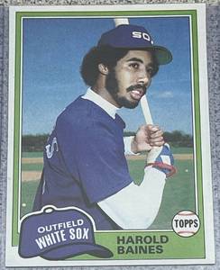 lot 151 image: 1981 Topps Baseball Card #347 - Harold Baines Rookie White Sox