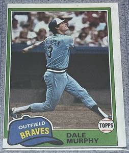 lot 153 image: 1981 Topps Baseball Card #504 - Dale Murphy Atlanta Braves