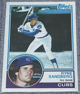 lot 171 image: 1983 Topps Baseball Card #83 - Ryne Sandberg Rookie Chicago Cubs