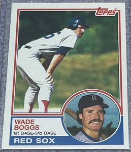 lot 173 image: 1983 Topps Baseball Card #498 - Wade Boggs Rookie Boston Red Sox