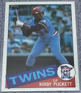 lot 178 image: 1985 Topps Baseball Card #536 - Kirby Puckett Rookie Minnesota Twins