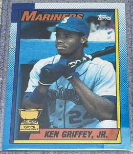 lot 182 image: 1990 Topps Baseball Card #336 - Ken Griffey Jr. Rookie Seattle Mariners