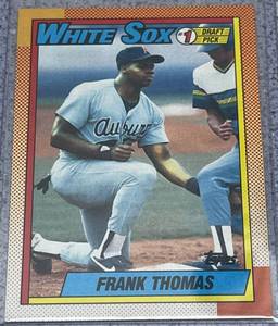lot 186 image: 1990 Topps Baseball Card #414 - Frank Thomas Rookie Chicago White Sox