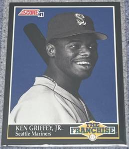 lot 193 image: 1991 Score Baseball Card #858 - Ken Griffey Jr. The Franchise Seattle Mariners