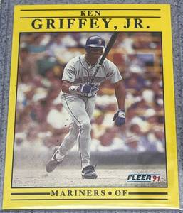 lot 194 image: 1991 Fleer Baseball Card #450 - Ken Griffey Jr. Seattle Mariners