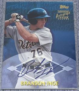 lot 204 image: 2000 Topps Traded Baseball Card #TTA4 - Brandon Inge Rookie Certified Autograph Issue