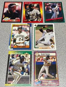 lot 214 image: Barry Bonds Baseball Cards - Lot of 7 (#2)