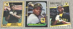 lot 215 image: Bobby Bonilla Baseball Cards - Lot of 3 (1987 Topps & Donruss Rookie)