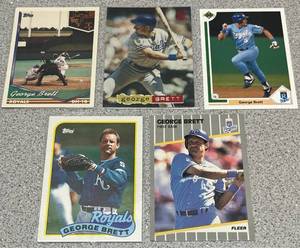 lot 216 image: George Brett Baseball Cards - Lot of 5