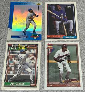 lot 218 image: Joe Carter Baseball Cards - Lot of 4