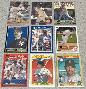 lot 232 image: Don Mattingly Baseball Cards - Lot of 9
