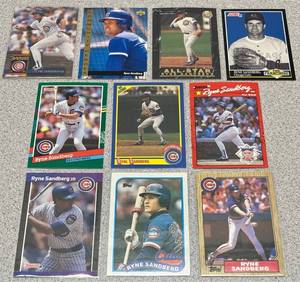 lot 240 image: Ryne Sandberg Baseball Cards - Lot of 10