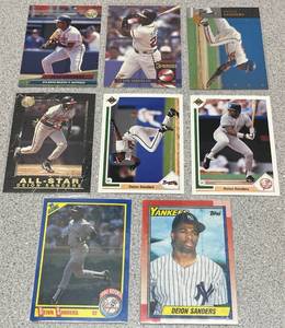 lot 241 image: Deion Sanders Baseball Cards - Lot of 8 (1990 Score & Topps Rookie)
