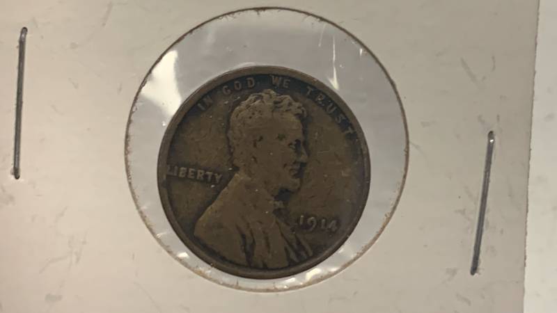 lot 15 image: 1914 Lincoln Wheat Penny Coin RC50