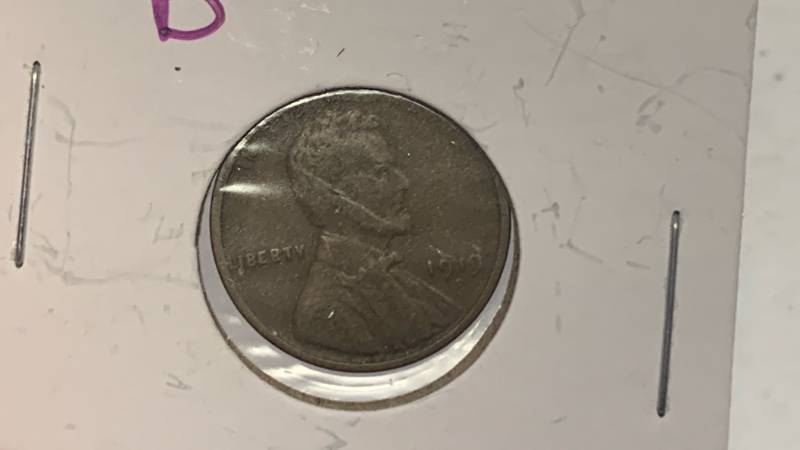 lot 18 image: 1919-D Lincoln Wheat Penny Coin RC50