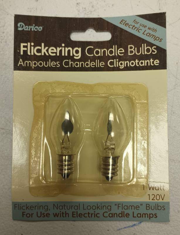 lot 406 image: Flickering Candle Bulbs for Electric Lamps