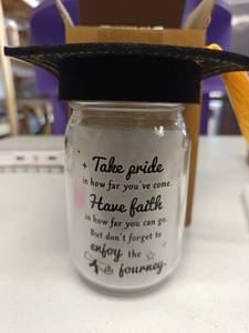 lot 32 image: JOYSELLER Graduation Gifts, Class of 2025 Night Light Mason Jar for Party Decorations, Inspiration Starlight Graduation Cap Mason Jar Gifts for College High Middle School, Best Friend Gift DP60