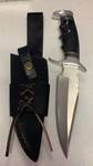 Heritage Hunter B301X Total length 11 inches Fixed Blade Knife with Sheath â 6.1" Clip Point D2 Steel Blade with Bull-horn Handle, Field Hunting Knife for Men, Ideal for Camping, Survival, Tactical, Outdoor and Gift