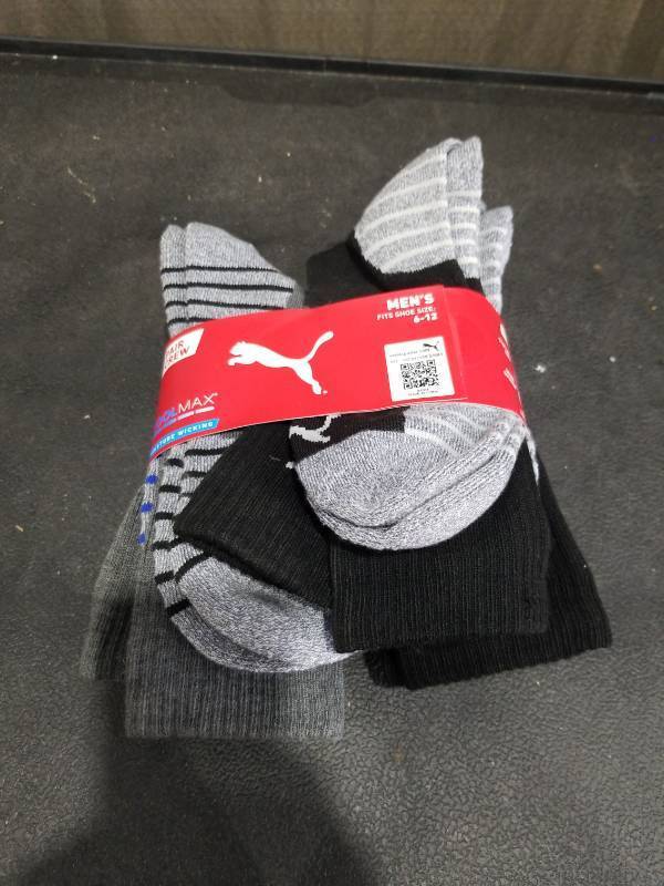 lot 3819 image: Puma Men s Crew Sock  7 pair Black Latest Edition
