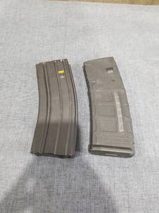 lot 709 image: AR-15 Magazine Lot 2 Count Curved Ribbed Polymer 30 Round