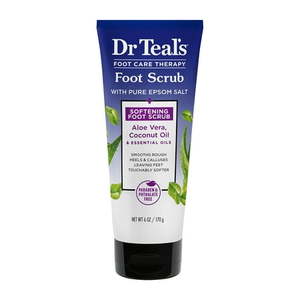lot 754 image: Dr Teal s Softening Foot Scrub with Pure Epsom Salt  Aloe & Coconut Oil  6 oz