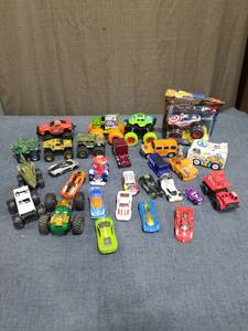 lot 1761 image: Lot of  Toy Vehicles and Figures Die-Cast Cars Trucks Monster Trucks