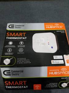 lot 1766 image: Commercial Electric Smart Thermostat 1010 676 212 White Powered by Hubspace
