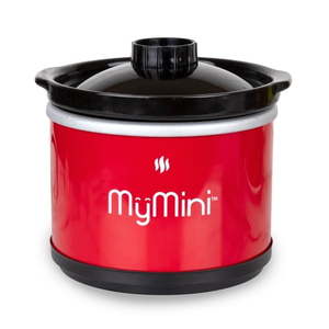 lot 1771 image: MyMini 20-Oz. Red Chocolate Fondue Dipping Pot and Slow Cooker  40 Watts  Red New Sealed