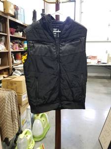 lot 1801 image: Fried Denim Puffer Vest Black Est 2015 NYC Size Large