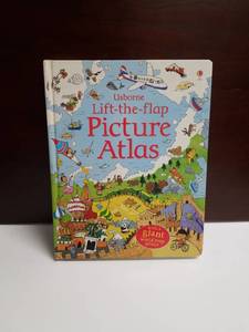 lot 2625 image: Usborne Lift-the-flap Picture Atlas with Giant World Map Poster