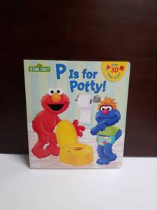 lot 2639 image: Sesame Street P is for Potty Childrens Board Book Over 30 Flaps