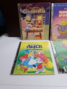 Little Golden Books Disney Set of 4: Cinderella, Dumbo, Alice in Wonderland, Jungle Book
