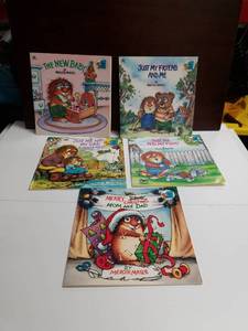 lot 2688 image: Mercer Mayer Childrens Books Lot of 5 The New Baby Just My Friend And Me And My Dad And My Puppy Merry Christmas Mom and Dad
