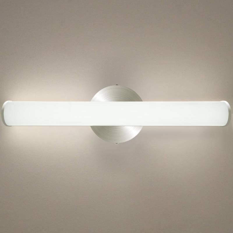 lot 19810 image: OOWOLF LED Vanity Light, 12W 17.3in Bathroom Vanity Lamp 1200LM Bathroom Lighting Fixture Wall Lamp Make-up Mirror Front Light, 4000K Natural White - Retail $27