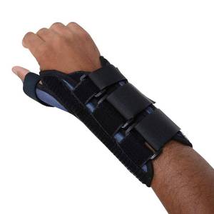 lot 4307 image: Sammons Preston Thumb Spica Wrist Brace, Thumb Splint, Wrist Splint for Wrist Support, Wrist Brace, Thumb Brace for CMC & MC Joints, Wrist Spica, Thumb Spica, Thumb Support, Left Hand, X-Small - Retail $29