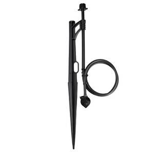lot 4313 image: Raindrip A159CPUB Adjustable Flow Bubbler Assembly, Full-Circle Pattern, 8 Stream, with 14 in. Clamp N Pierce Inlet on 13 in. Stake, Black - Retail $8