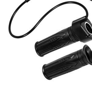lot 4326 image: CuraceQ 1Set 20X Full Twist Throttle Grips Kit with Waterproof Connecctor, 12V-72V, 22.2mm, 3 Pin Connecter E Bike Full Twist Throttle for Scooter, Full Twist Throttle for MacFox - Retail $15